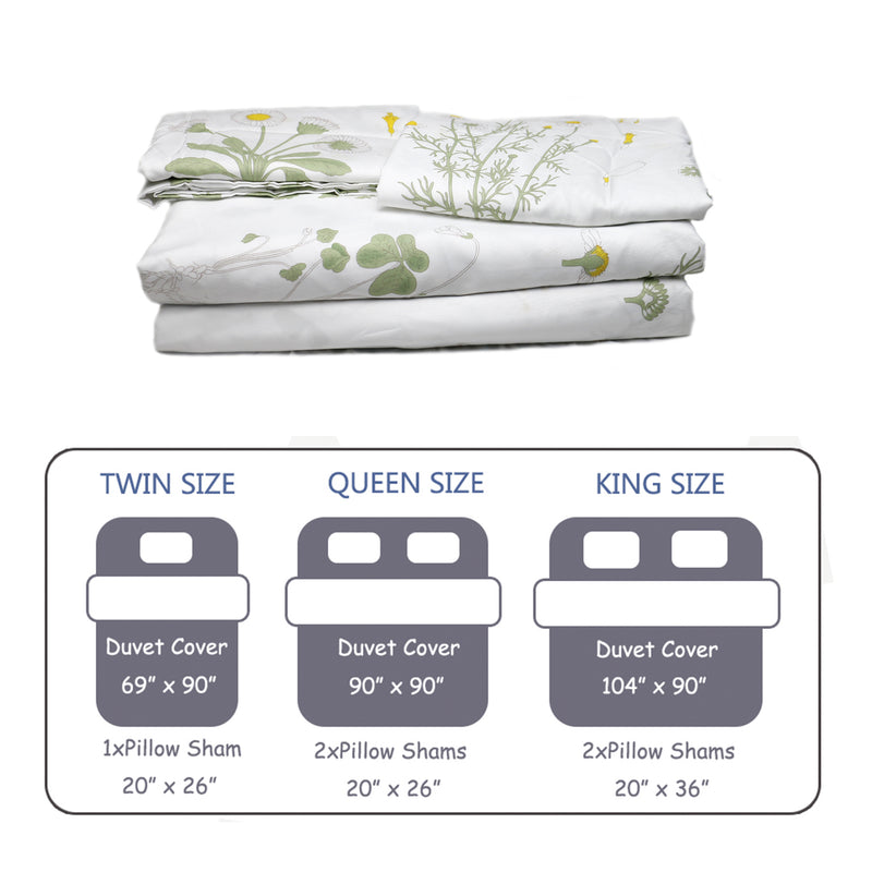 Duvet Cover & 2 Pillowcase, 3pcs Soft Microfiber Bedding, Flower Pattern Duvet Cover (No Duvet), Twin/Queen/King