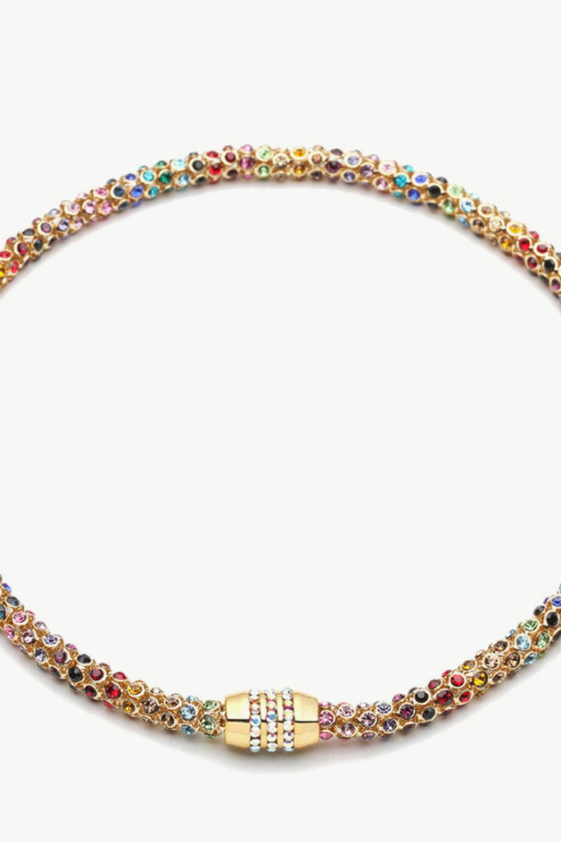 Colorful Crystal Copper Necklace