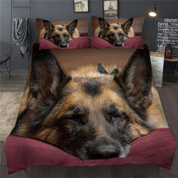 3D Printed Dog Duvet Cover Set