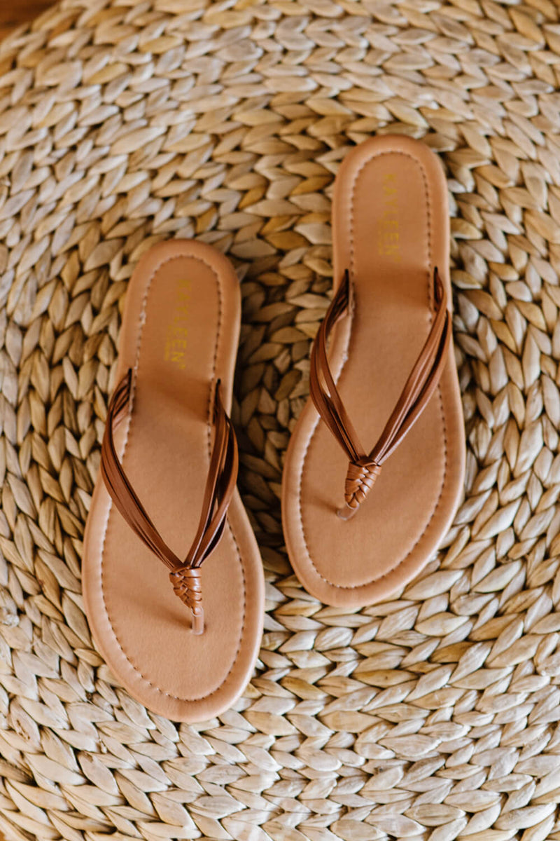 KAYLEEN Take a Stand Braided Sandals in Camel
