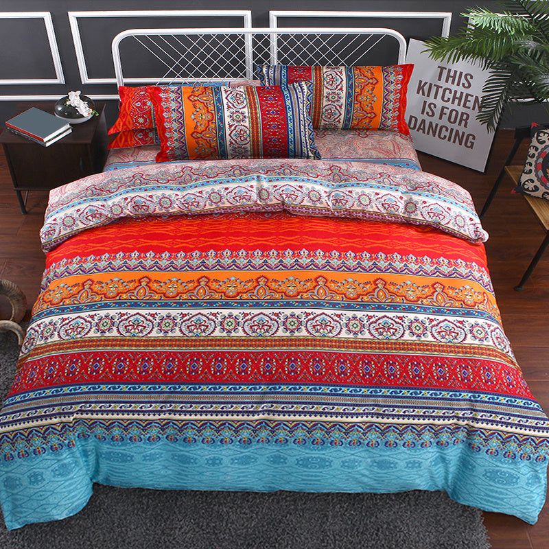 Boho Duvet Cover Set With Matching Pillowcase, Modern Bedding Set