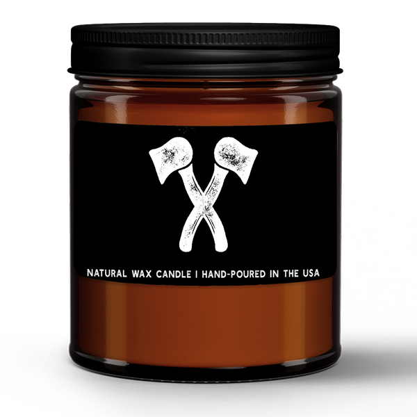 Tobacco and Bourbon Natural Wax Candle in Amber Jar (9oz)