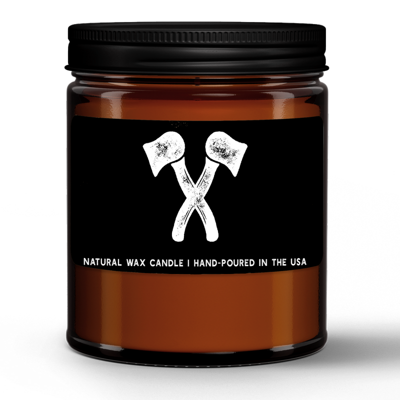 Tobacco and Bourbon Natural Wax Candle in Amber Jar (9oz)