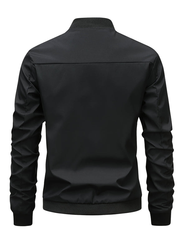 One Size Smaller,  Men's Slim Fit Windproof Bomber Jacket Casual Windbreaker Winter Clothes New Gifts Jacket Best Sellers