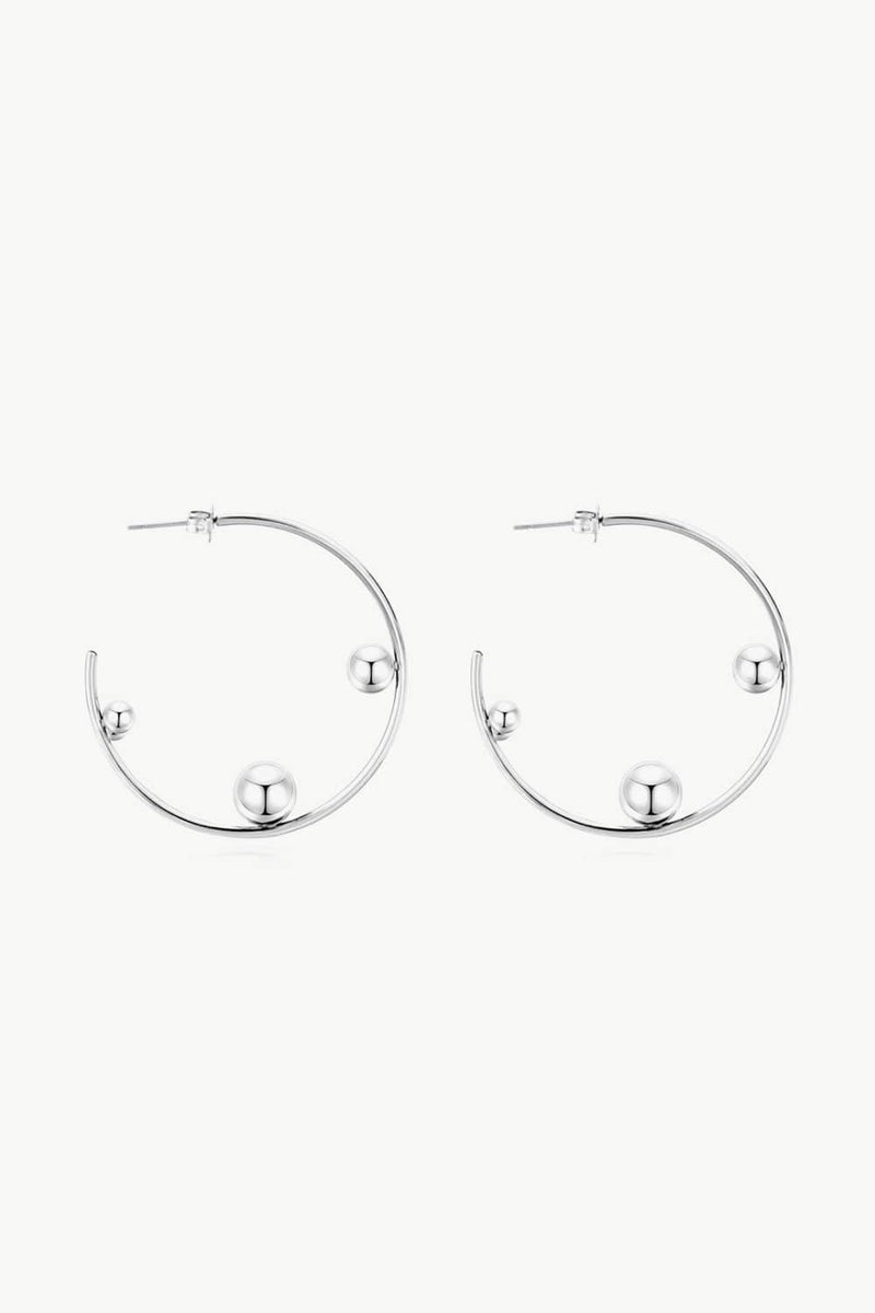 Beaded C-Hoop Earrings