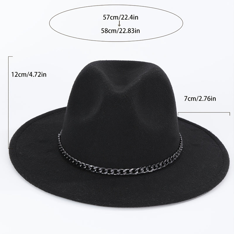 Men's Fashion Elegant Cotton Woven Two Tone Flat Brim Felt Cap