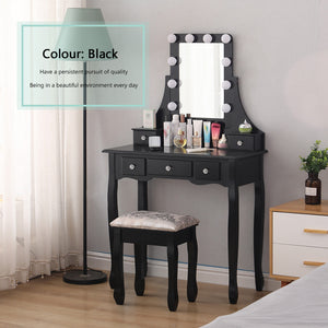 LED Vanity Set with 10 Dimmable Light Bulbs Dressing Table Vanity Makeup Table