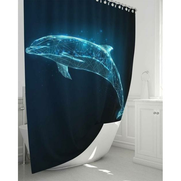Blue Dolphin Shower Curtain 72"X72" freeshipping - Annizon Home Essentials