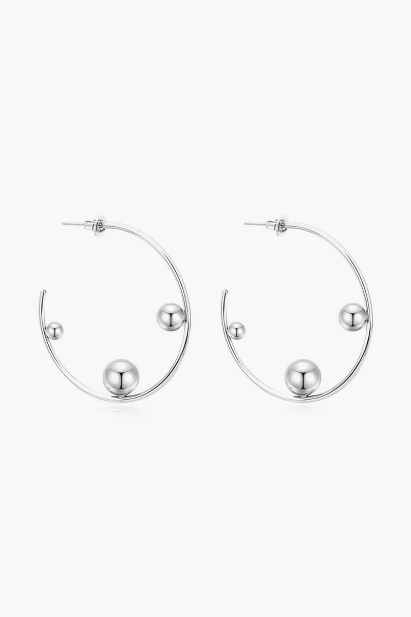 Beaded C-Hoop Earrings