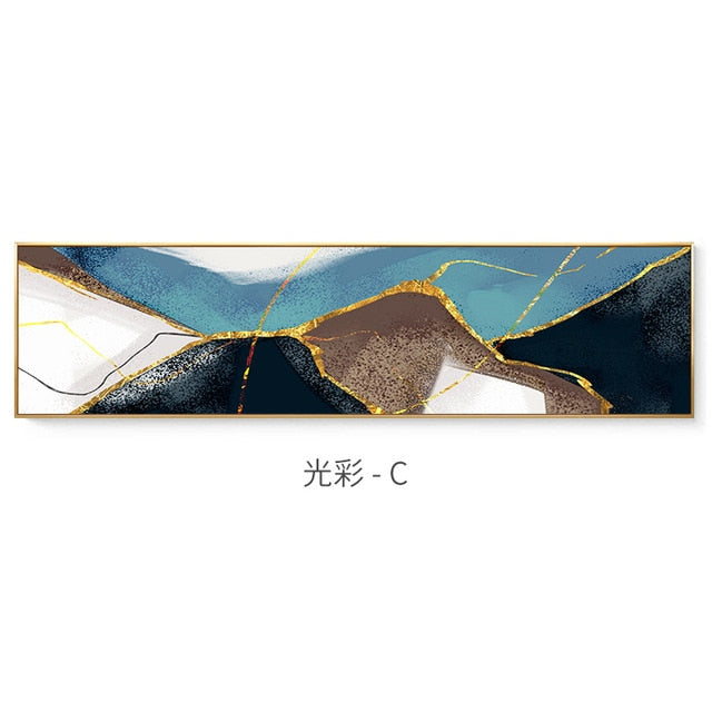 Abstract Golden Pigment Canvas