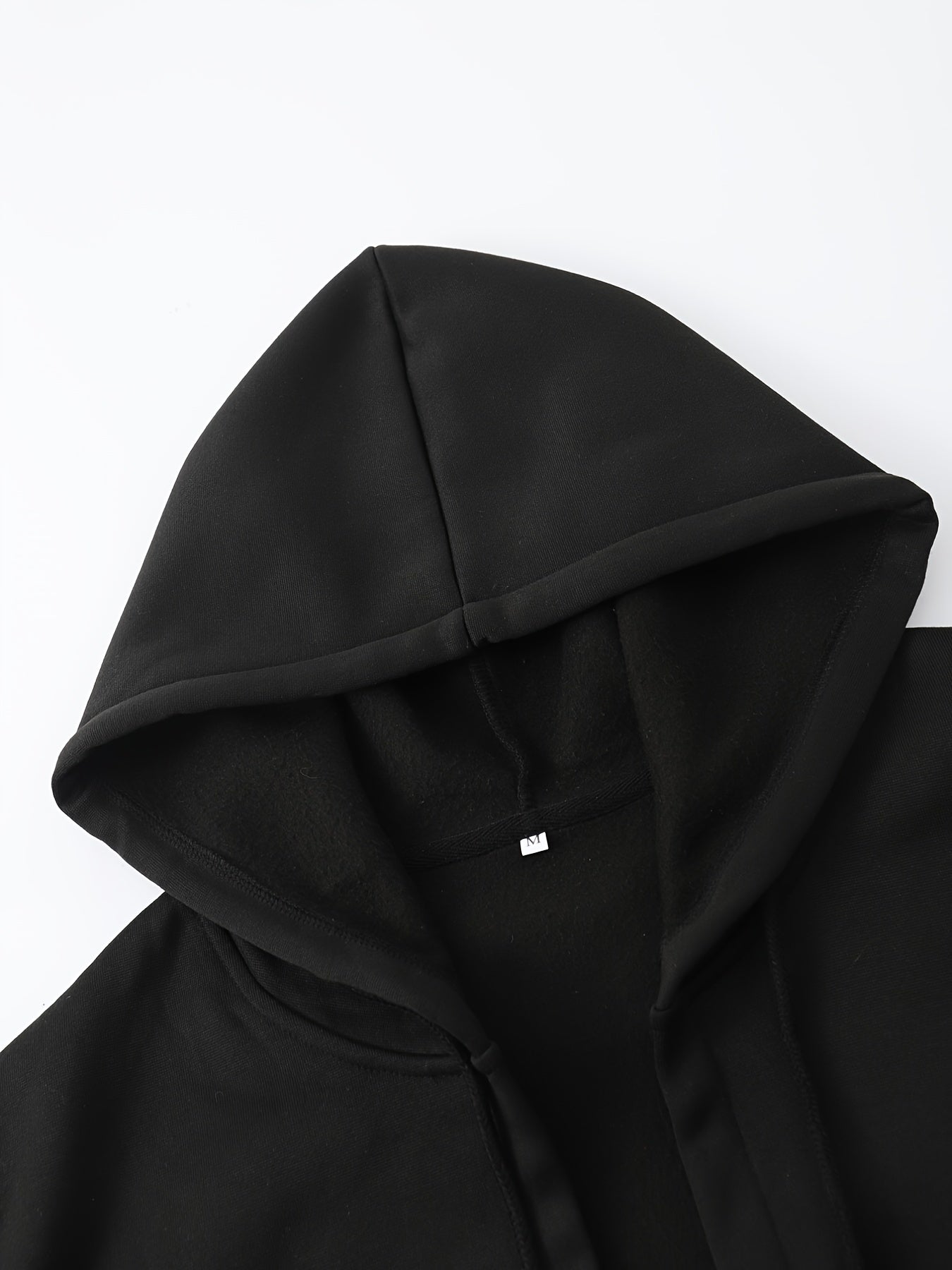 Men's Fleece Loose Long Sleeve Drop Shoulder Hoodie