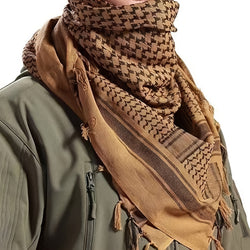 1pc 43"*43" Men's Tactical Desert Cotton Thermal Scarf,For Men's  Young Men's Gifts