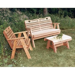 Creek Vine Designs WF4102CVD Cedar Country Hearts Furniture Collection