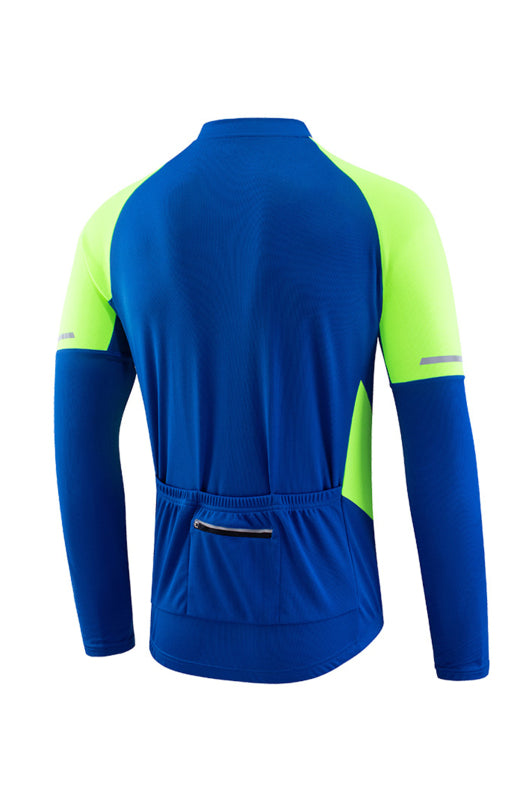 Men's Colorblock Quick Dry Breathable Cycling Long Sleeve Top