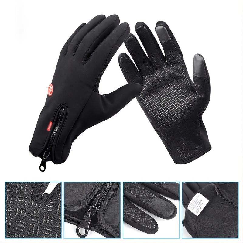 Men's Winter Warm Windproof Waterproof Warm Touch Screen Usable Gloves,Spandex Material Gloves