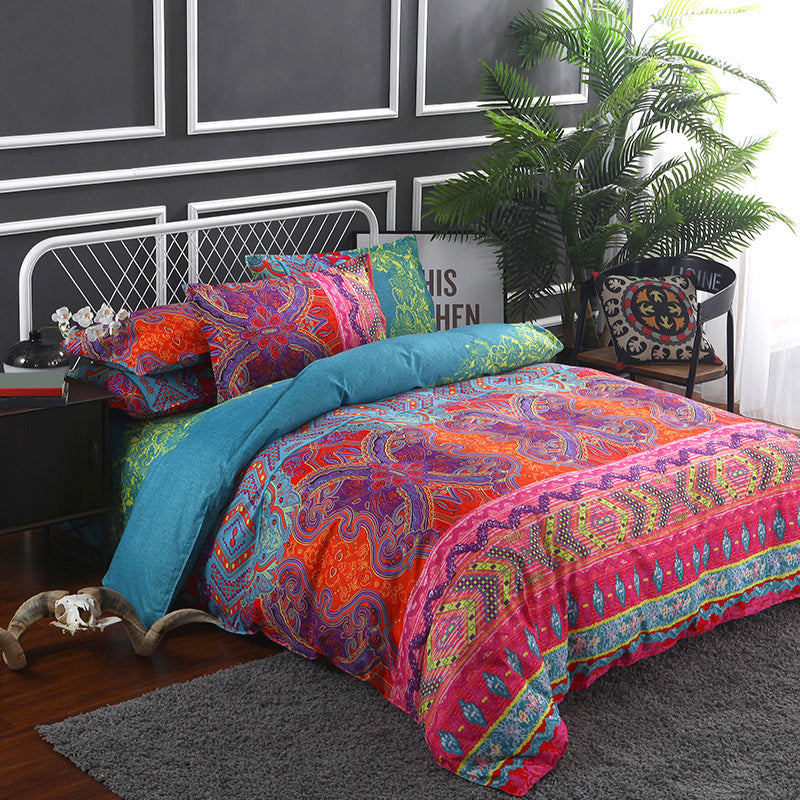 Boho Duvet Cover Set With Matching Pillowcase, Modern Bedding Set