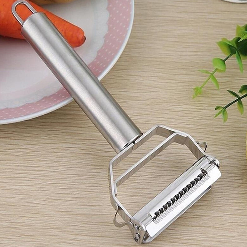 1pc 2 In 1 Fruit Parer, Stainless Steel Grater