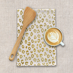 Gold Leopard Print Tea Towel freeshipping - Annizon Home Essentials