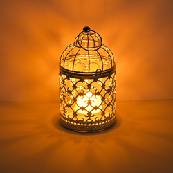 Candlestick Tealight Hanging Lantern Bird Cage Vintage Candle Holder - Annizon Home Essentials