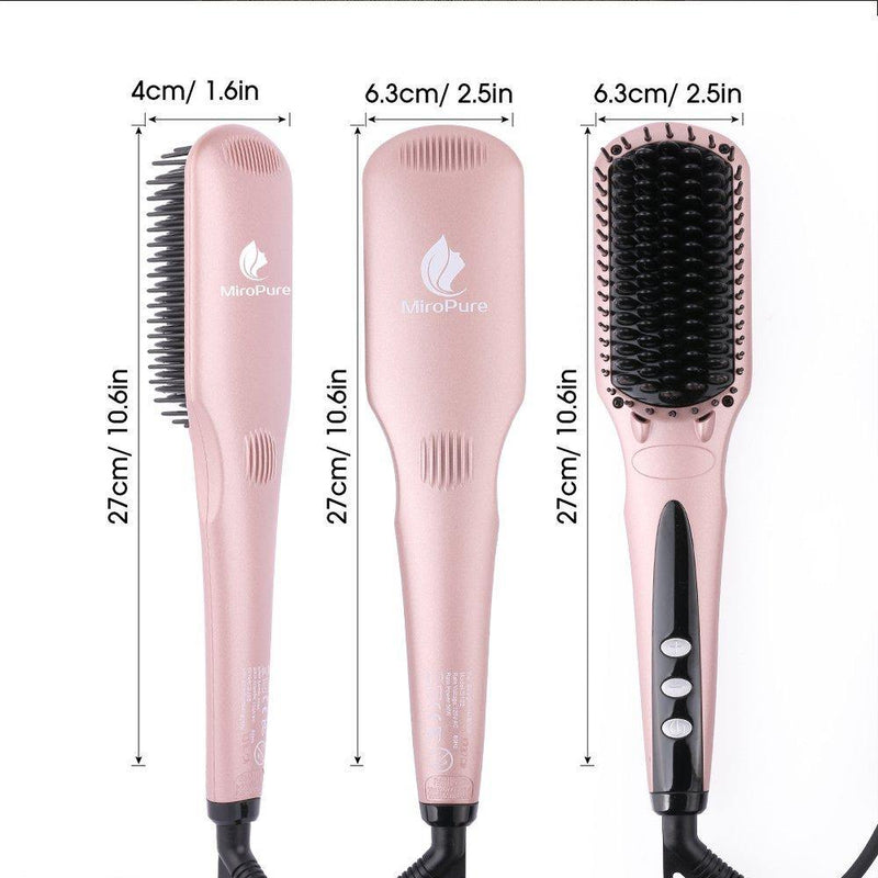 Miropure 2-in-1 Ionic Enhanced Hair Straightener Brush - Annizon Home Essentials