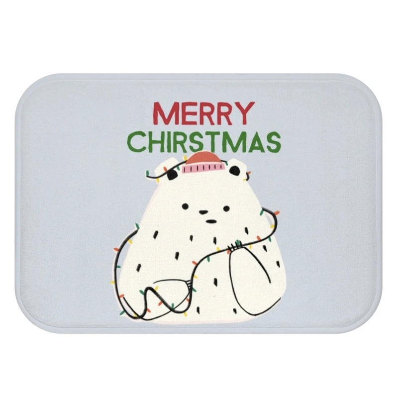 Polar Bear & Christmas Lights Bath Mat Home Accents