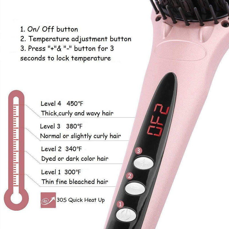 Miropure 2-in-1 Ionic Enhanced Hair Straightener Brush - Annizon Home Essentials