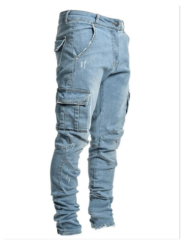 Men's High Stretch Solid Color Slim Jeans