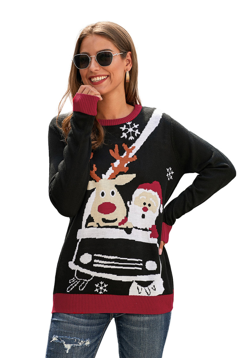 Santa Claus Reindeer Christmas Sweater