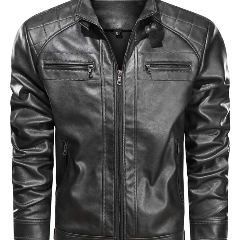 Men's Fashion Biker PU Jacket