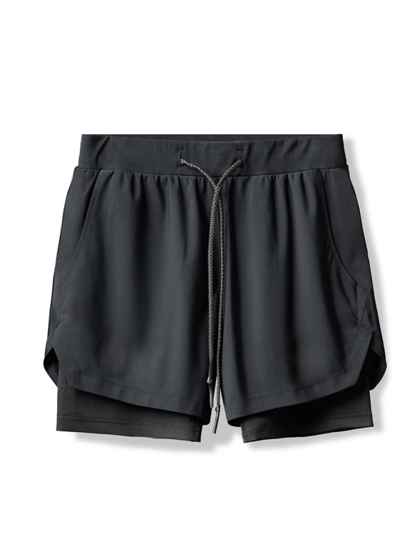 Outdoor Running, Cycling, Breathable, Double-Breasted Shorts