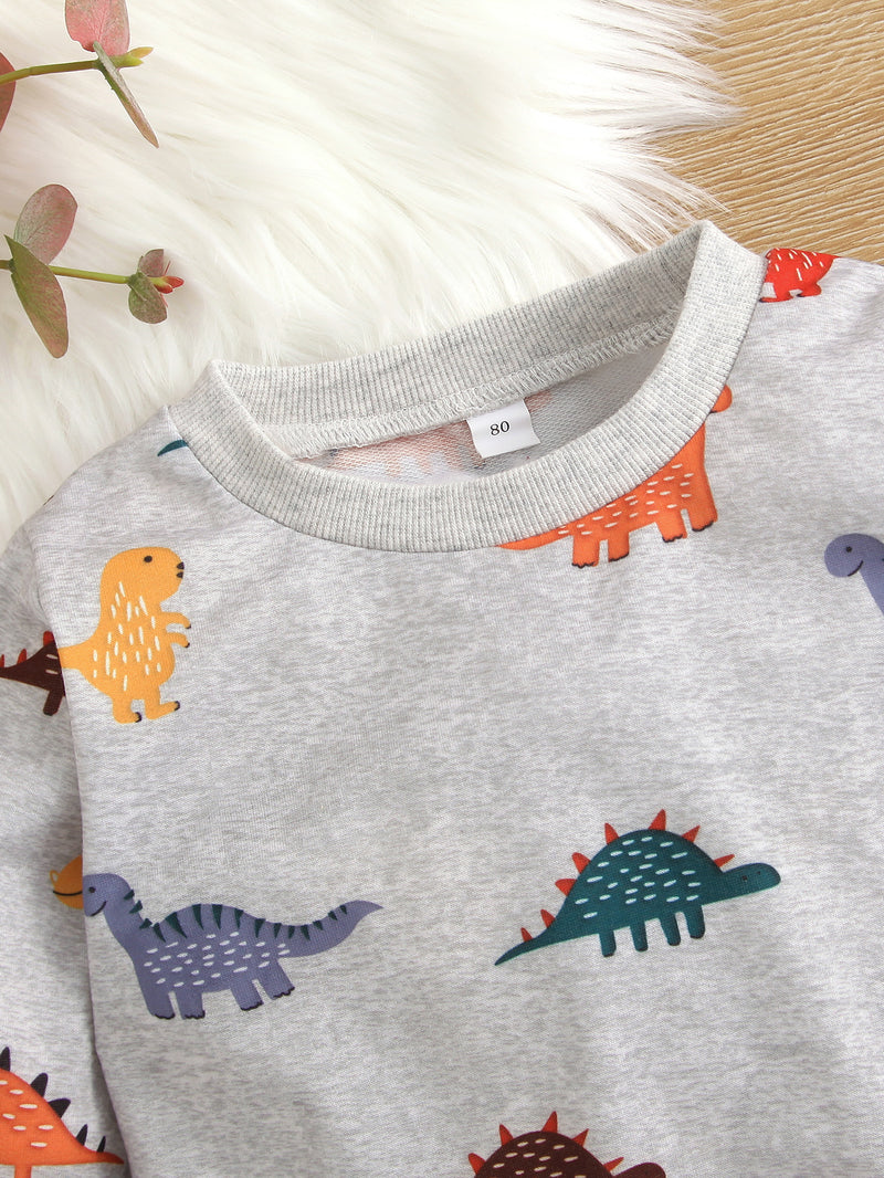 Baby Boy Dinosaur Pullover and Joggers Set