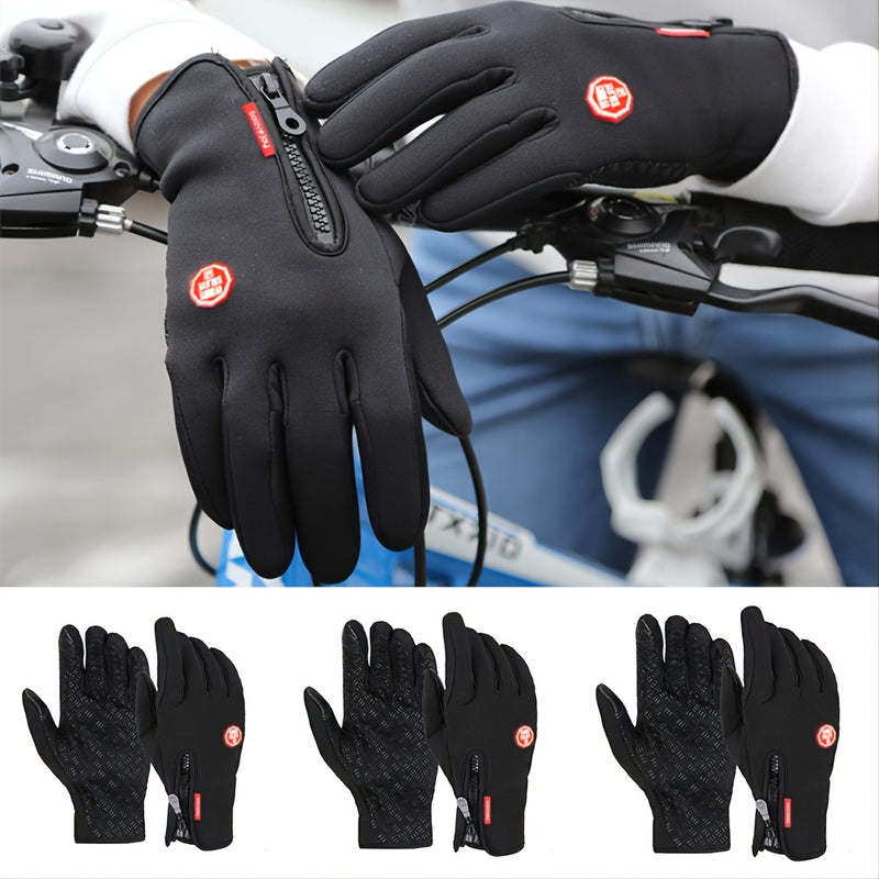 Men's Winter Warm Windproof Waterproof Warm Touch Screen Usable Gloves,Spandex Material Gloves