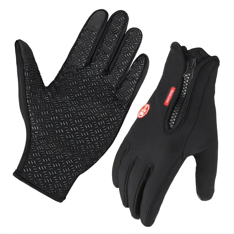 Men's Winter Warm Windproof Waterproof Warm Touch Screen Usable Gloves,Spandex Material Gloves