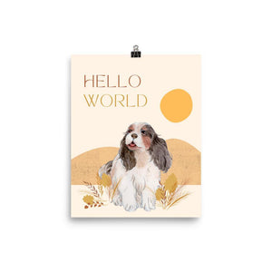 Hello World Dog Poster