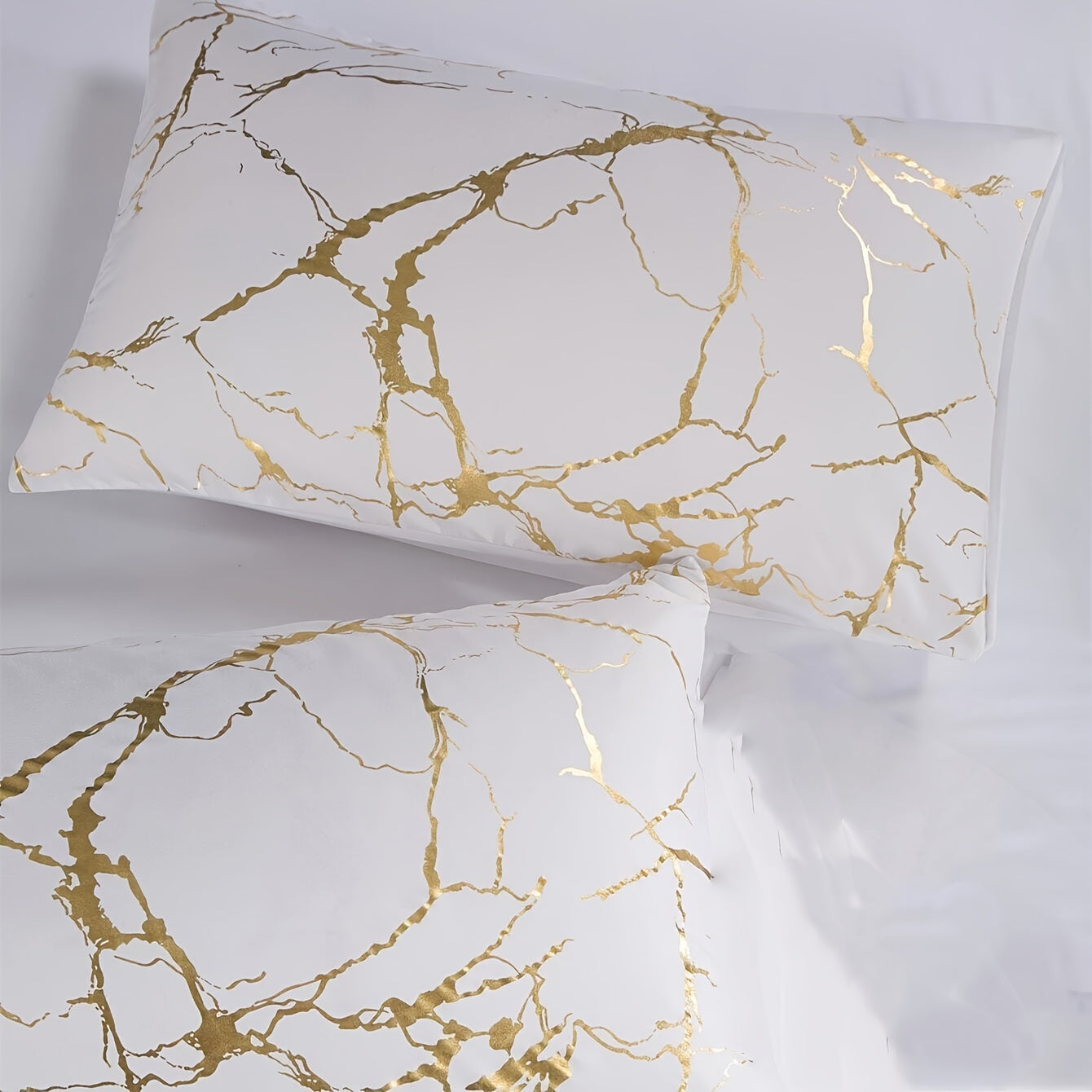 3pcs Brushed Marble Pattern Duvet Cover Set (1 Duvet Cover + 2 Pillowcase), Soft & Cozy Bedding Set