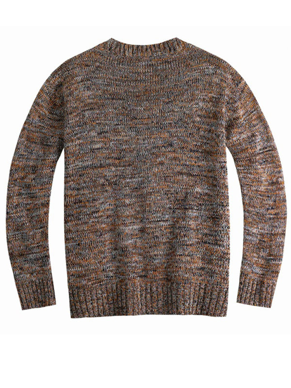 Men'S V-Neck Single-Breasted Sweater