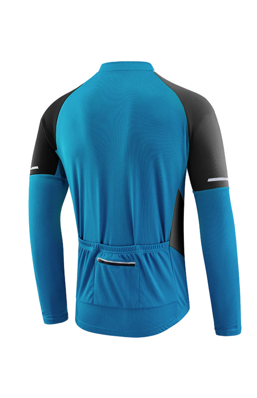Men's Colorblock Quick Dry Breathable Cycling Long Sleeve Top