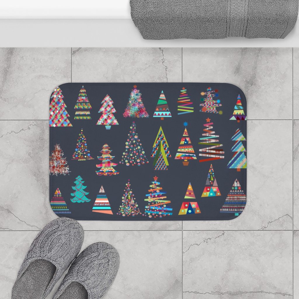 Festive Christmas Tree's Bath Mat Home Accents - Annizon Home Essentials