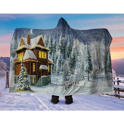 Christmas Cabin Hooded Blanket - Annizon Home Essentials