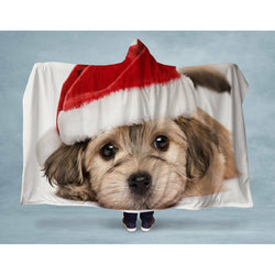 Puppy Santa Hooded Blanket - Annizon Home Essentials
