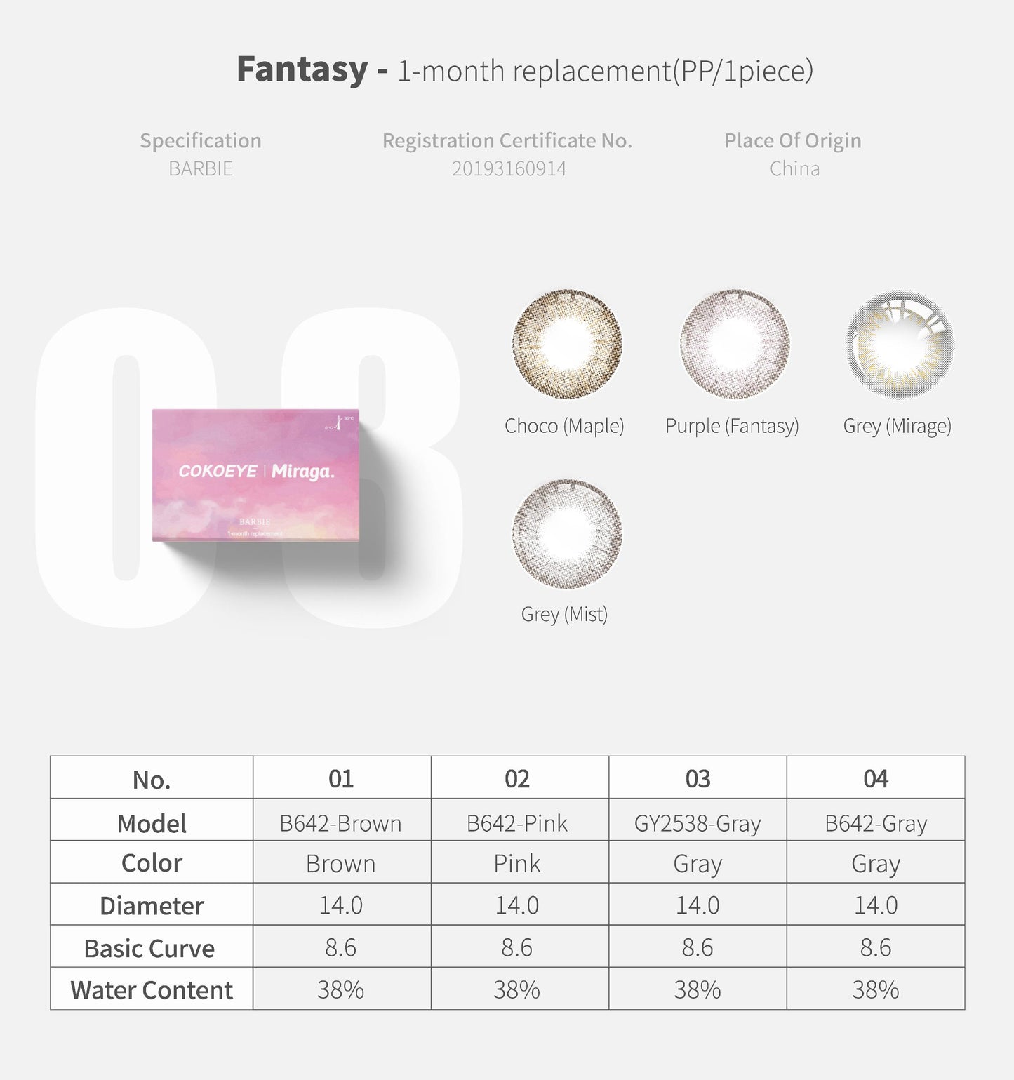 Cokoeye&IWWI coney gray 100pieces