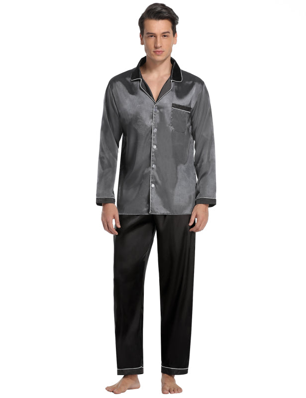 Printed Long Sleeve Homewear Men's Suit