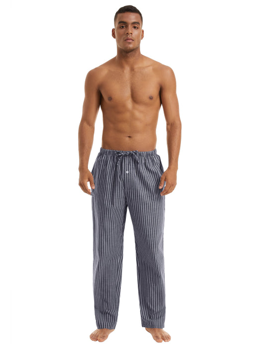 Jingtong-Men's woven striped handsome oppa trousers pajamas