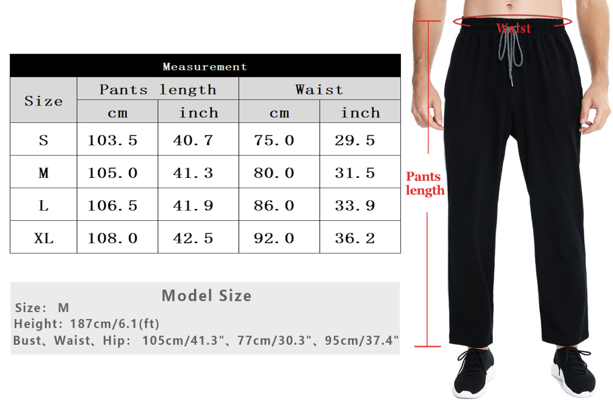 Men'S Casual Cotton Loose Sweatpants Drawstring Waist Jogging Pants With Pockets Running Gym