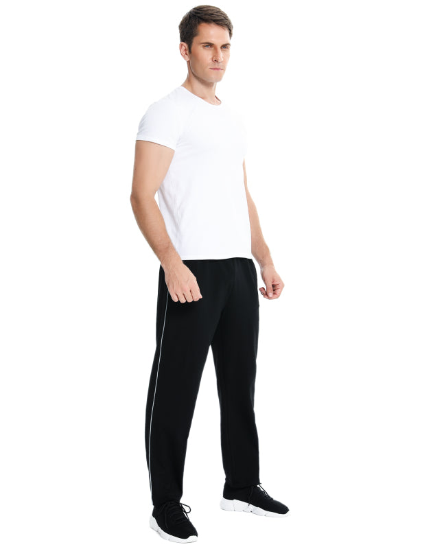 Men'S Casual Cotton Loose Sweatpants Drawstring Waist Jogging Pants With Pockets Running Gym