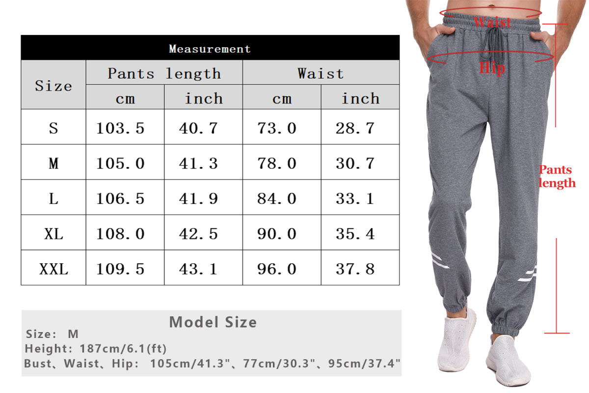 Men'S Jogging Pants Drawstring Sweatpants Bottoms Fitness Running Sweatpants