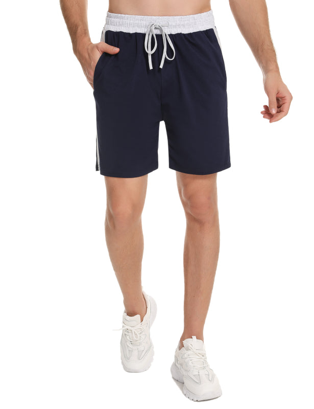 Men'S Casual Cotton Loose Drawstring Waist Pyjama Pants With Pockets