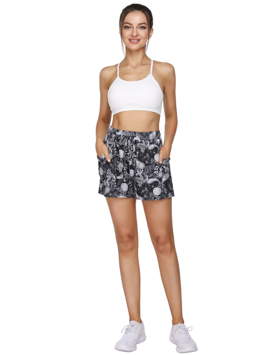 Women's Fashion Cashew Flower Ethnic Print Shorts