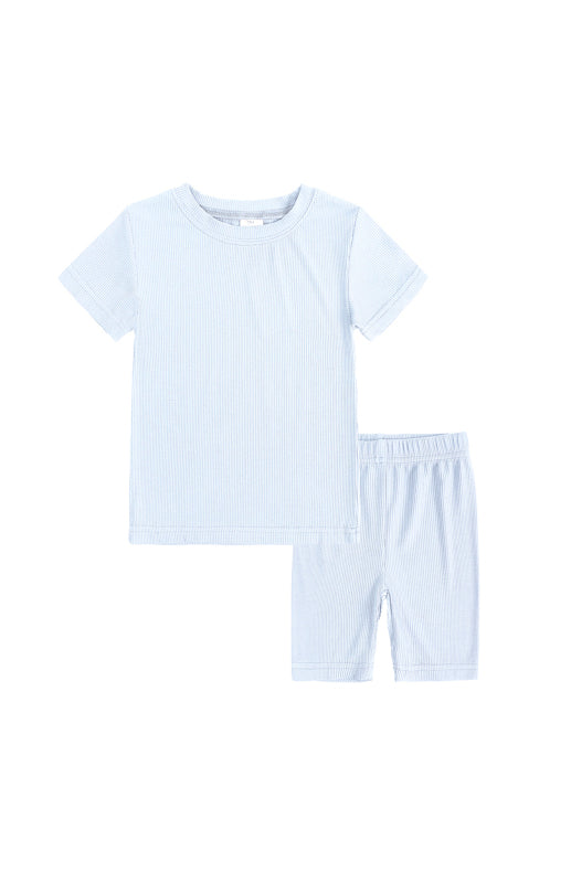 Children's Short-Sleeved Cotton Solid Color Pyjama Sets