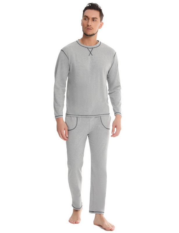 Men's Three-Needle Five-Thread Pajama Suit